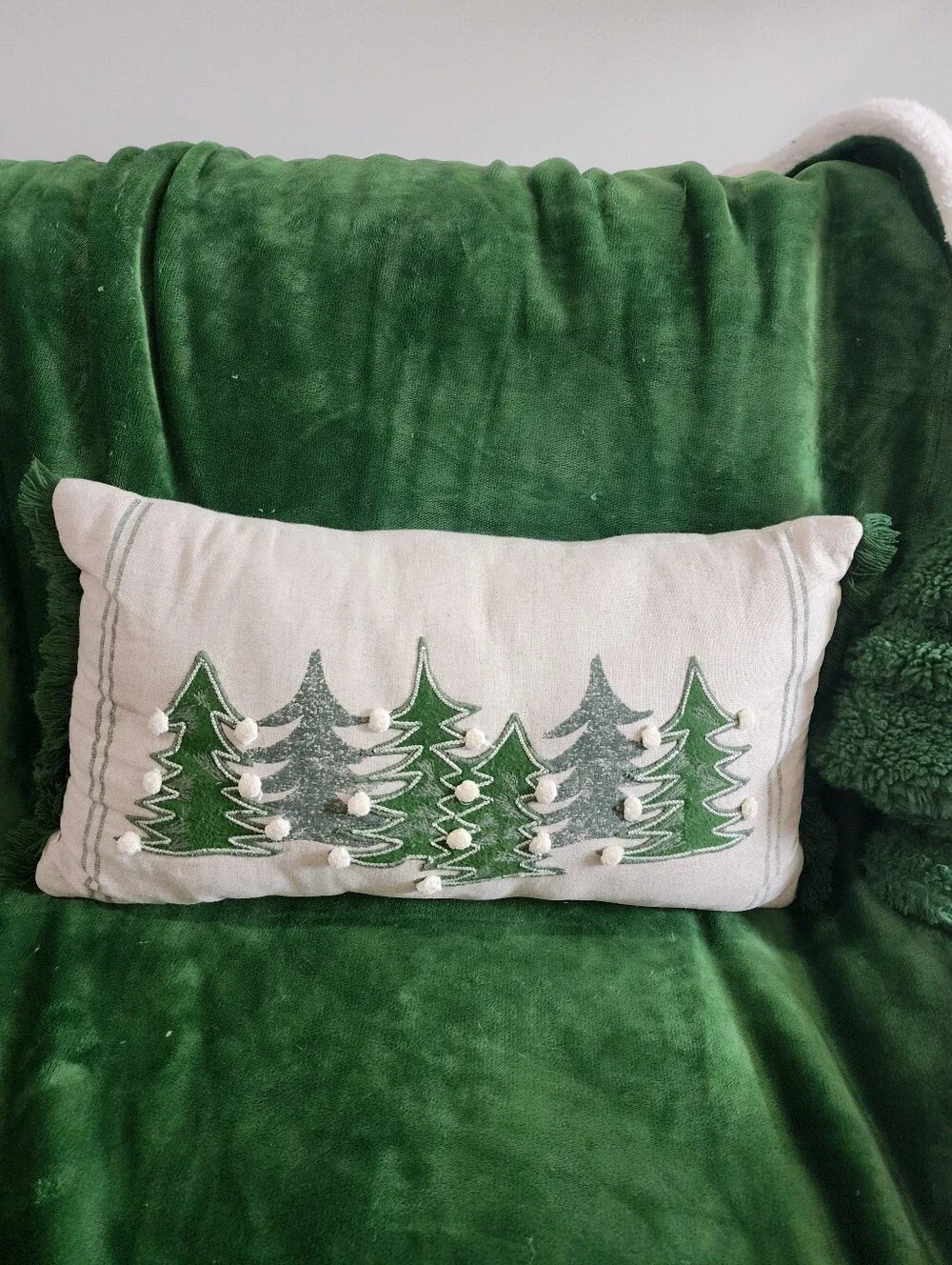 Threshold Christmas Throw Blanket + Throw Pillow Bundle